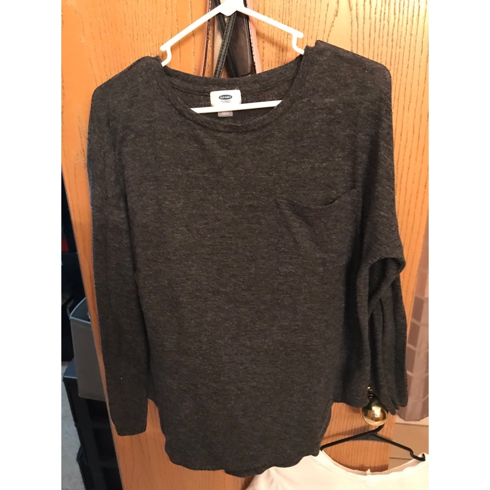 Oversized Long Sleeve Pocket Tee